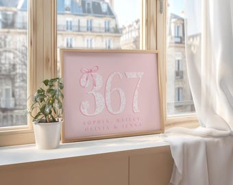 Custom Chinoiserie Dorm Room Sign: Grandmillennial Decor (Digital, Printed & Framed Options)