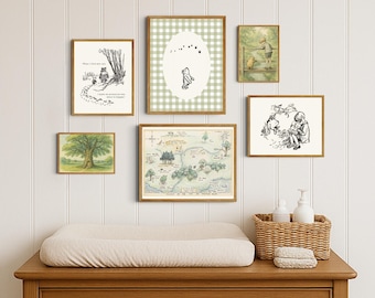 Vintage Storybook Nursery Print Gallery Wall Art Set ∙ 1657