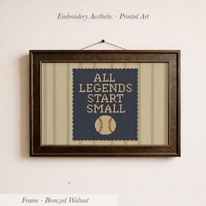 All Legends Start Small™ Print ∙ Vintage Sports Nursery Wall Art ∙ Baseball ∙ 1637