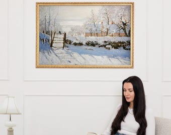 Vintage Winter Landscape Fine Art Print ∙ Monet The Magpie ∙ 2397