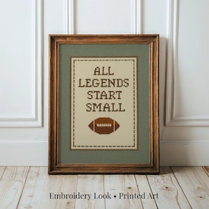 All Legends Start Small™ Print ∙ Vintage Sports Nursery Wall Art ∙ 1648