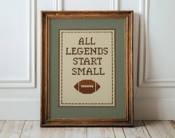 All Legends Start Small™ Print ∙ Vintage Sports Nursery Wall Art ∙ 1648