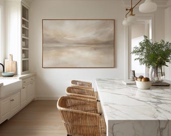 Vintage Warm Neutral Landscape Canvas Wall Art • 1823L