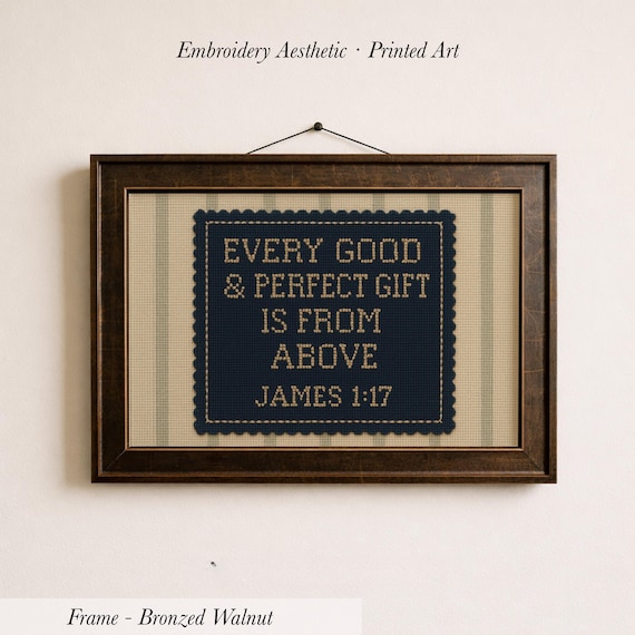 James 1:17 Bible Verse Christian Nursery Wall Art ∙ 1671