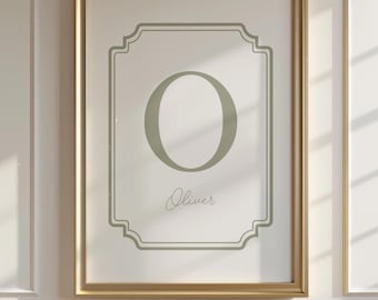 Custom Personalized Vintage Initial Art ∙ Name Sign ∙ 1196