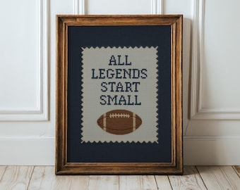 Lámina «Todas las leyendas empiezan pequeñas™» ∙ Decoración infantil deportiva vintage ∙ 1768