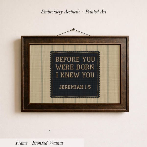 Jeremiah 1:5 Vintage Christian Boy Nursery Wall Art ∙ 1673