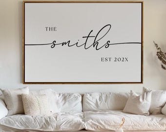 Personalized Family Last Name Sign Print Wall Art ∙ 1622