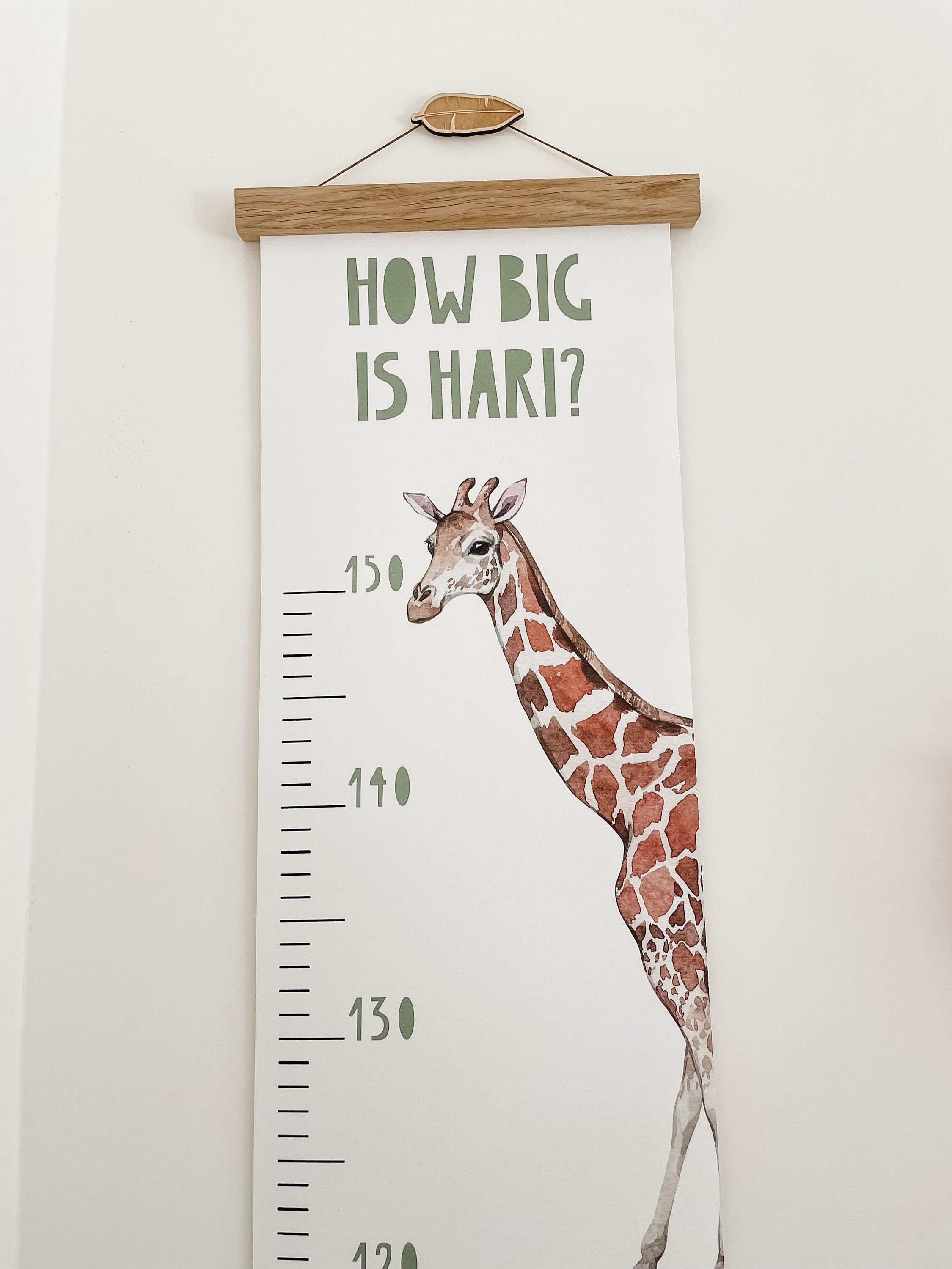 Personalised Safari Animal Height Chart Personalised Growth Etsy