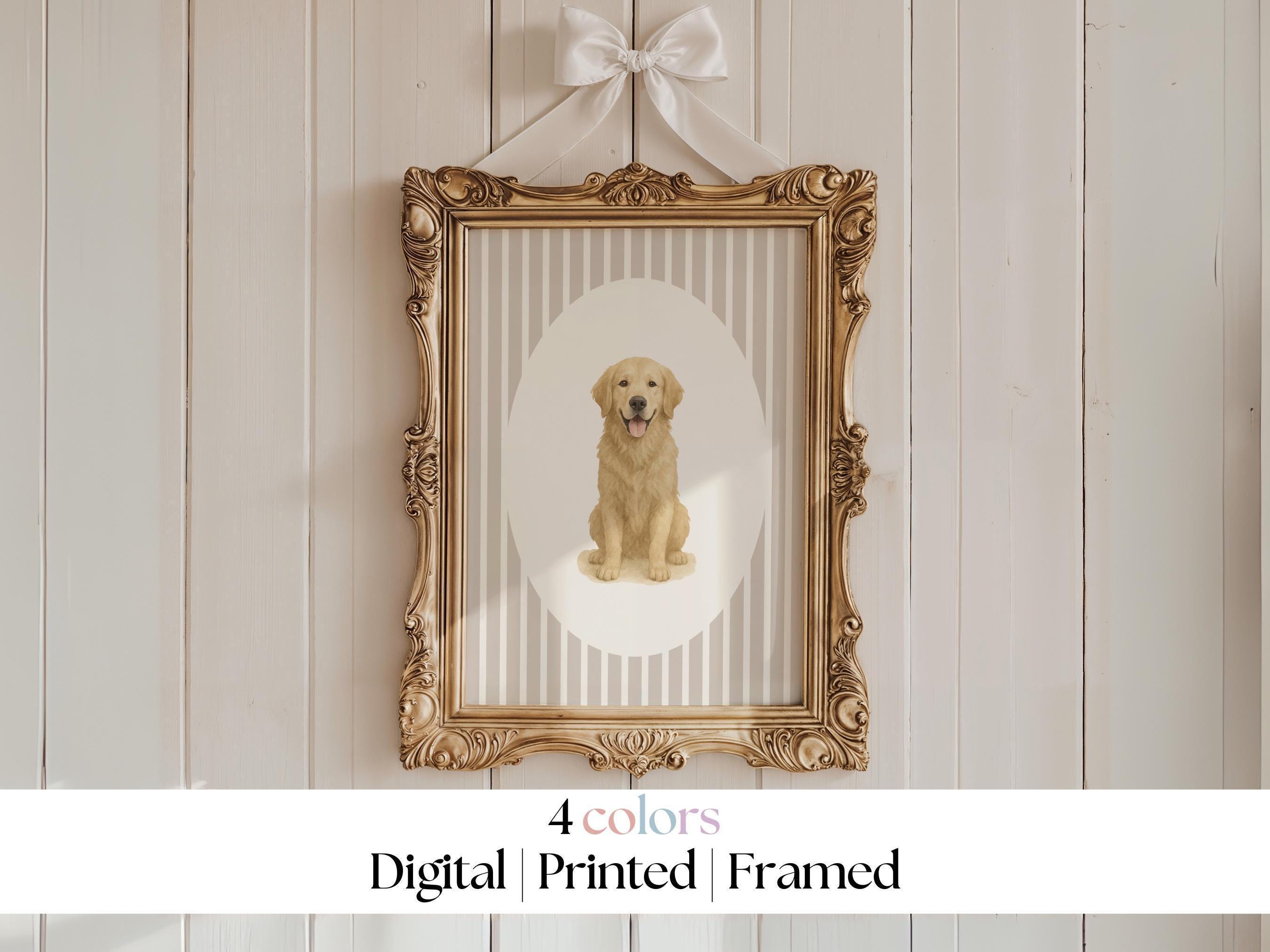 Golden Retriever Nursery Print, Lab Nursery Print,golden retriever wall art nursery,golden retriever nursery decor,vintage dog print nursery