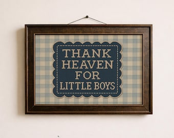 Impresión "Gracias al Cielo por los Niños Pequeños" ∙ Arte de pared vintage para habitación infantil ∙ 1638