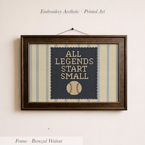 All Legends Start Small™ Print ∙ Vintage Sports Nursery Wall Art ∙ Baseball ∙ 1935