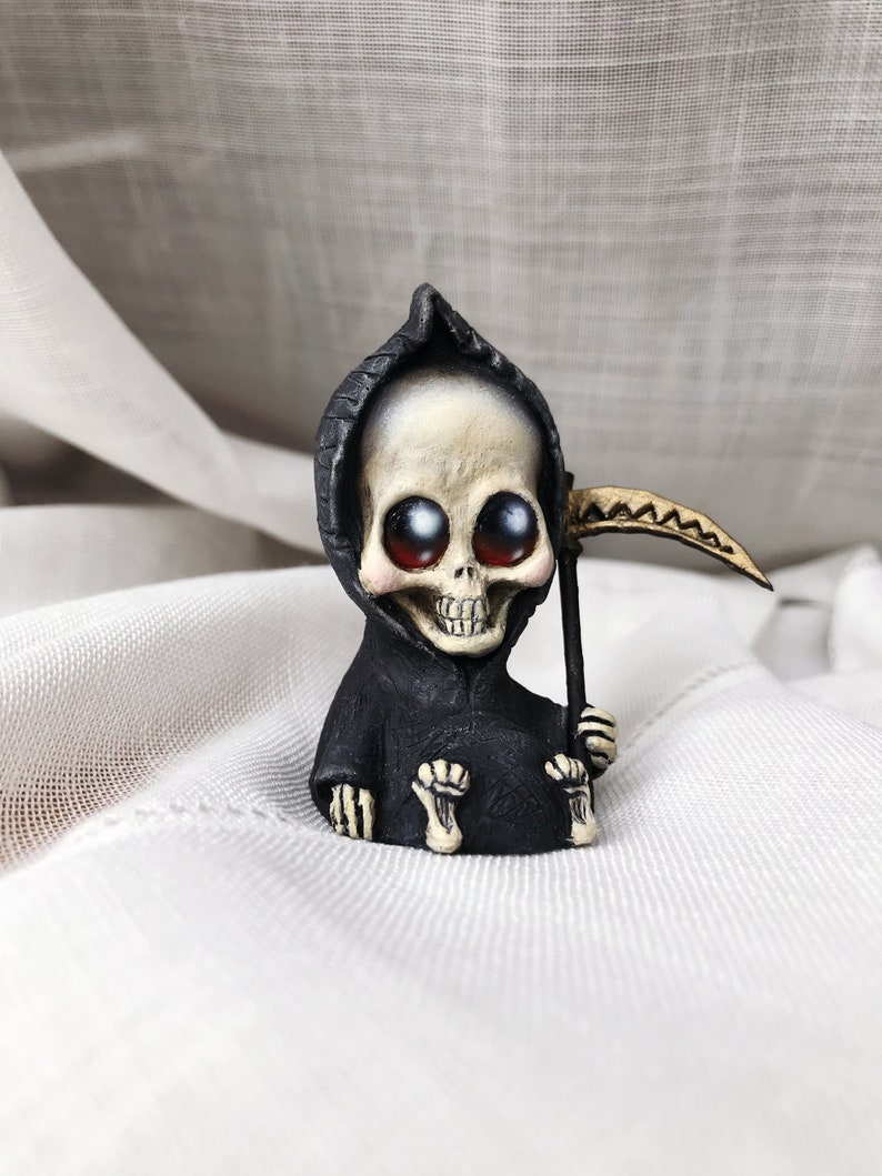 Grim Reaper doll Cute Death miniature | Etsy