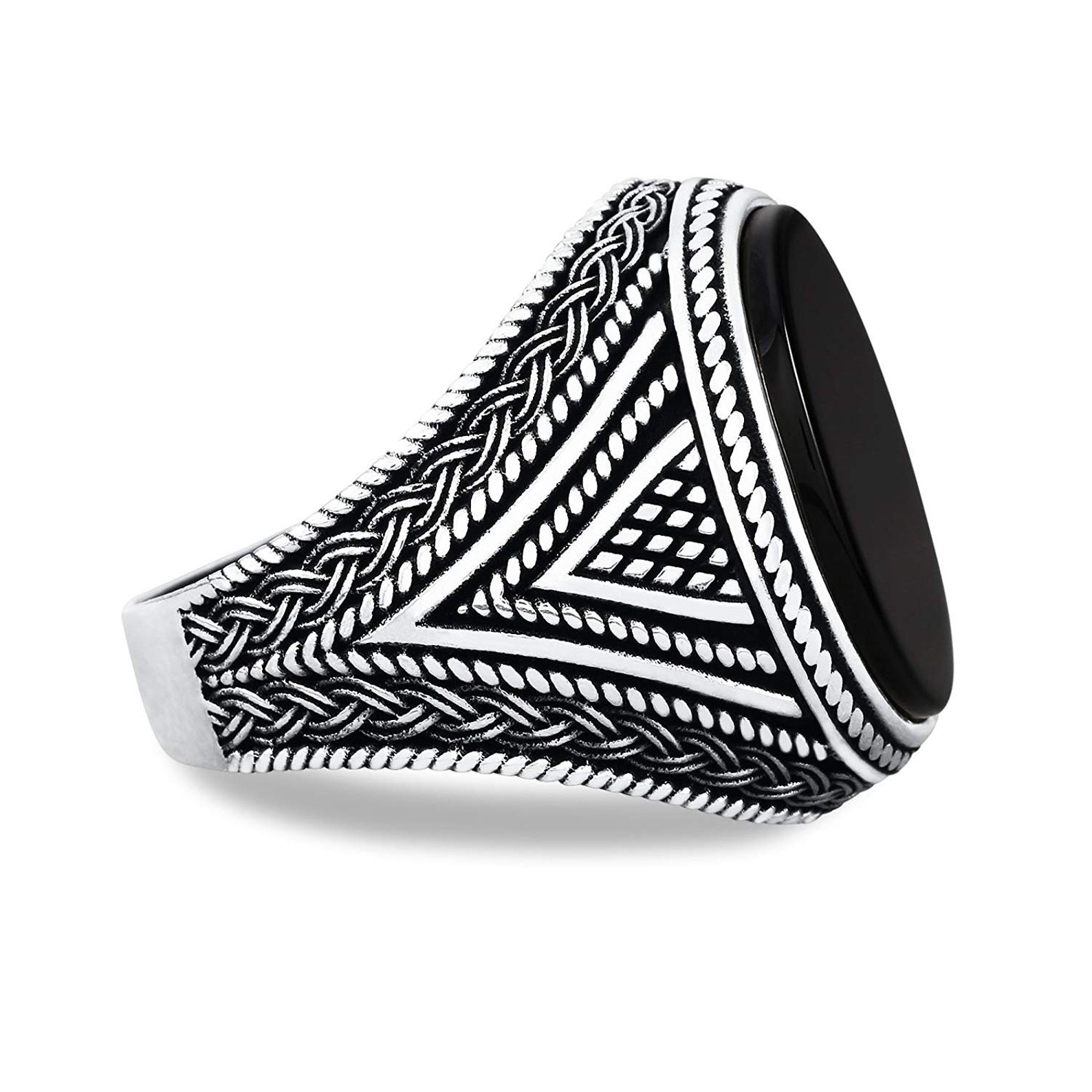 Black Onyx Men Silver Ring Men Sterling Silver Ring Oval Etsy