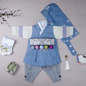 Prince Baby Boy Hanbok in Blue | Hanbok Boy | Hanbok Baby Boy | Hanbok Baby Boy for Doljanchi | Hanbok Boy | Boy Hanbok