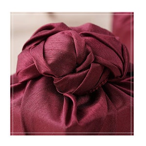 Furoshiki, Bojagi Premium Burgundy Fabric Gift Wrap, Ecofriendly Wrapping, Furoshiki Cloth, Furoshiki Wrap, Cloth Gift Wrap No. 623 image 3