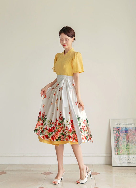 Lemon Yellow Dress S-XXL Hanbok Women Korean Hanbok - Etsy