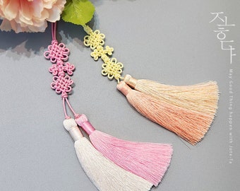 2x Chrysanthemum Tassel Norigae(2Colors) | Hanbok Accessory | Bojagi Decoration