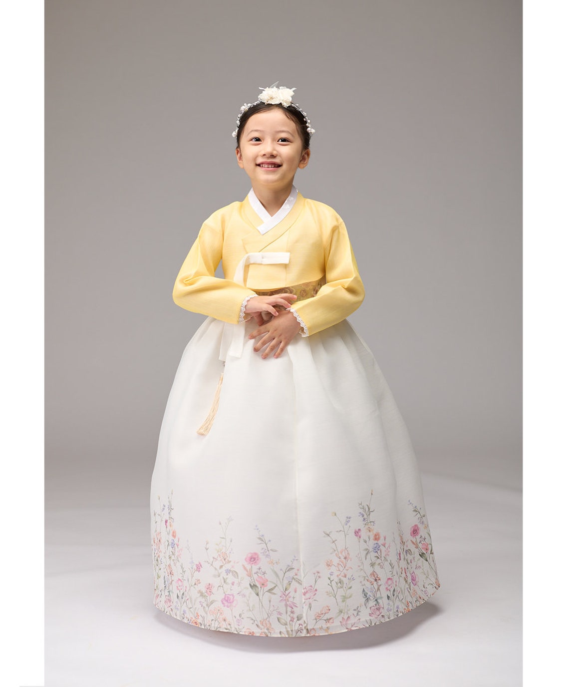 Lemon Yellow Cute Hanbok Girl 100 Days 1-13 Y/O Baby | Etsy