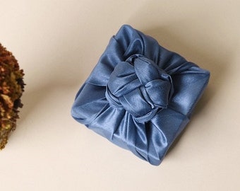 Furoshiki, Bojagi / Papel de regalo de tela azul marino premium, Envoltura ecológica, Tela Furoshiki, Envoltura Furoshiki, Papel de regalo de tela No. 643