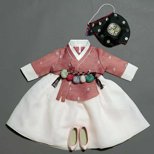 Elegant Queen Hanbok Girl | 100 Days, 1-10 Y/O, Baby Hanbok Girl | 100 Day Hanbok, Dol Hanbok Girl, Baby Girl First Birthday, Baek il