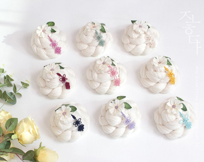 Korean Thread Yarn Baekil 100 Day Dol 1year Baby Birthday Table Decoration Pink Flowers Etsy