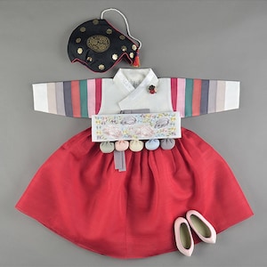 High Quality Hanbok Girl | 100 Days, 1-10 Y/O, Baby Hanbok Girl | 100 Day Hanbok, Dol Hanbok Girl, Baby Girl First Birthday, Baek il