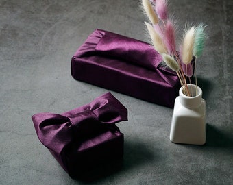 Furoshiki, Bojagi | Premium Violet Purple Fabric Gift Wrap, Ecofriendly Wrapping, Furoshiki Cloth, Furoshiki Wrap, Cloth Gift Wrap No. 620