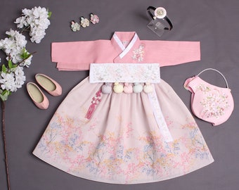 Adorable Hanbok Girl | 100 Days, 1-10 Y/O, Baby Hanbok Girl |100 Day Hanbok, Dol Hanbok Girl, Baby Girl First Birthday, Baek il