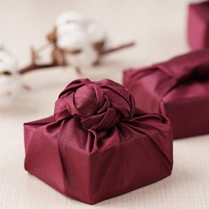 Furoshiki, Bojagi Premium Burgundy Fabric Gift Wrap, Ecofriendly Wrapping, Furoshiki Cloth, Furoshiki Wrap, Cloth Gift Wrap No. 623 image 1