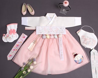 Beauty Hanbok Girl | 100 Days, 1-10 Y/O, Baby Hanbok Girl | Girl Hanbok, 100 Day Hanbok, Dol Hanbok Girl, Baby Girl First Birthday, Baek il