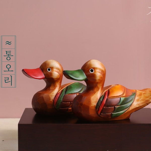Premium Saekdong Wedding Ducks | Korean Wooden Ducks | Korean Wedding Ducks | Traditional Korean Gift | Made in Korea | Korean Duck