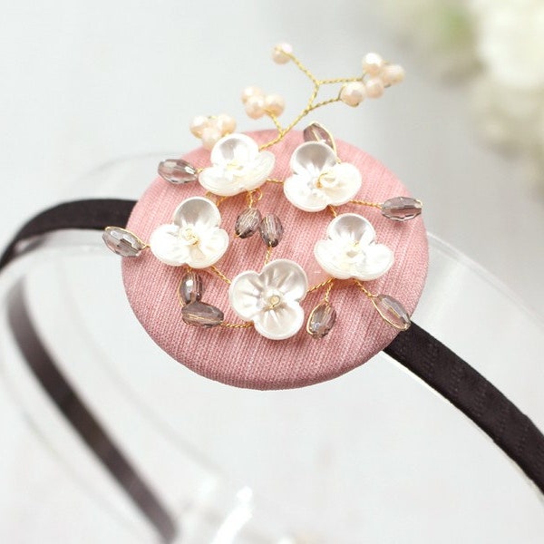 Blossoming 5x Flower Hairband (5 Colors!) | Baby Girl Headband | Hanbok Accessory | Girls Hanbok Accessory | Baek-il | Doljabi