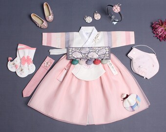 Korean Baby Hanbok Girl | 100 Days, 1-10 Y/O, Baby Hanbok Girl | 100 Day Hanbok, Dol Hanbok Girl, Baby Girl First Birthday, Baek il