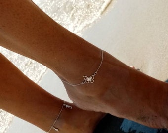 Bracciale Donna Farfalla In Argento Sterling 925 Con Stelle - Ipoallergenico, Regalo Per Lei - 2