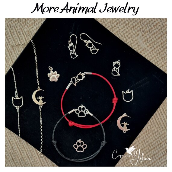 Collana Volpe E Luna In Argento Sterling 925 - Ciondolo Animale 3,5x1,7cm - Gioiello Ipoallergenico Per Donne E Ragazze In Cofanetto Regalo