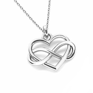 Collier coeur infini Saint Valentin, personnalisé, cadeau personnalisé pour sa mère fille maman petite amie soeur femme anniversaire