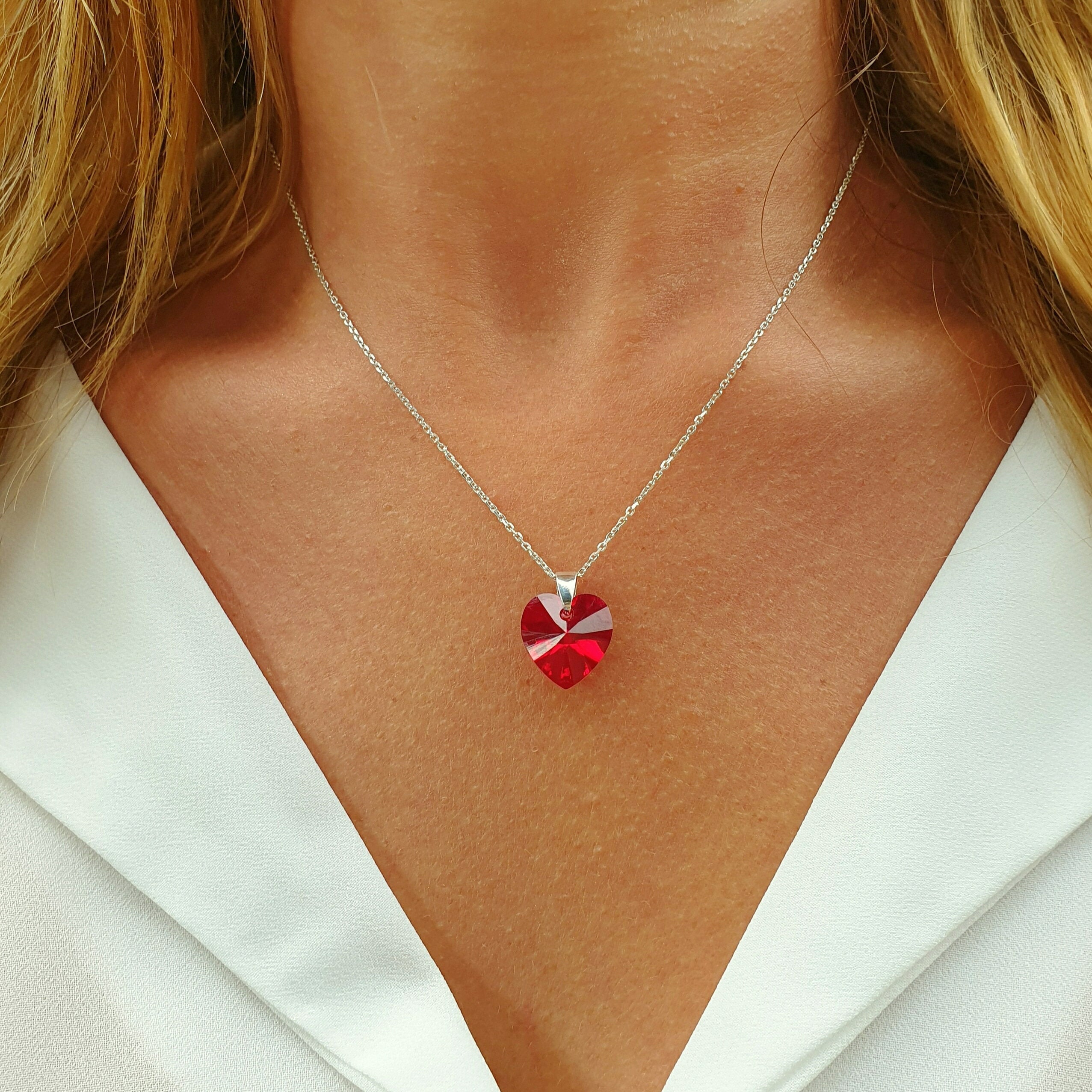 Red swarovski heart - Etsy 日本