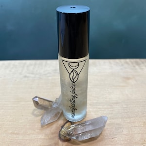 Manifesting Juice - Golden Rutile in Smoky Quartz crystal elixir with Aromatherapy! Meditation, Healing, Abundance