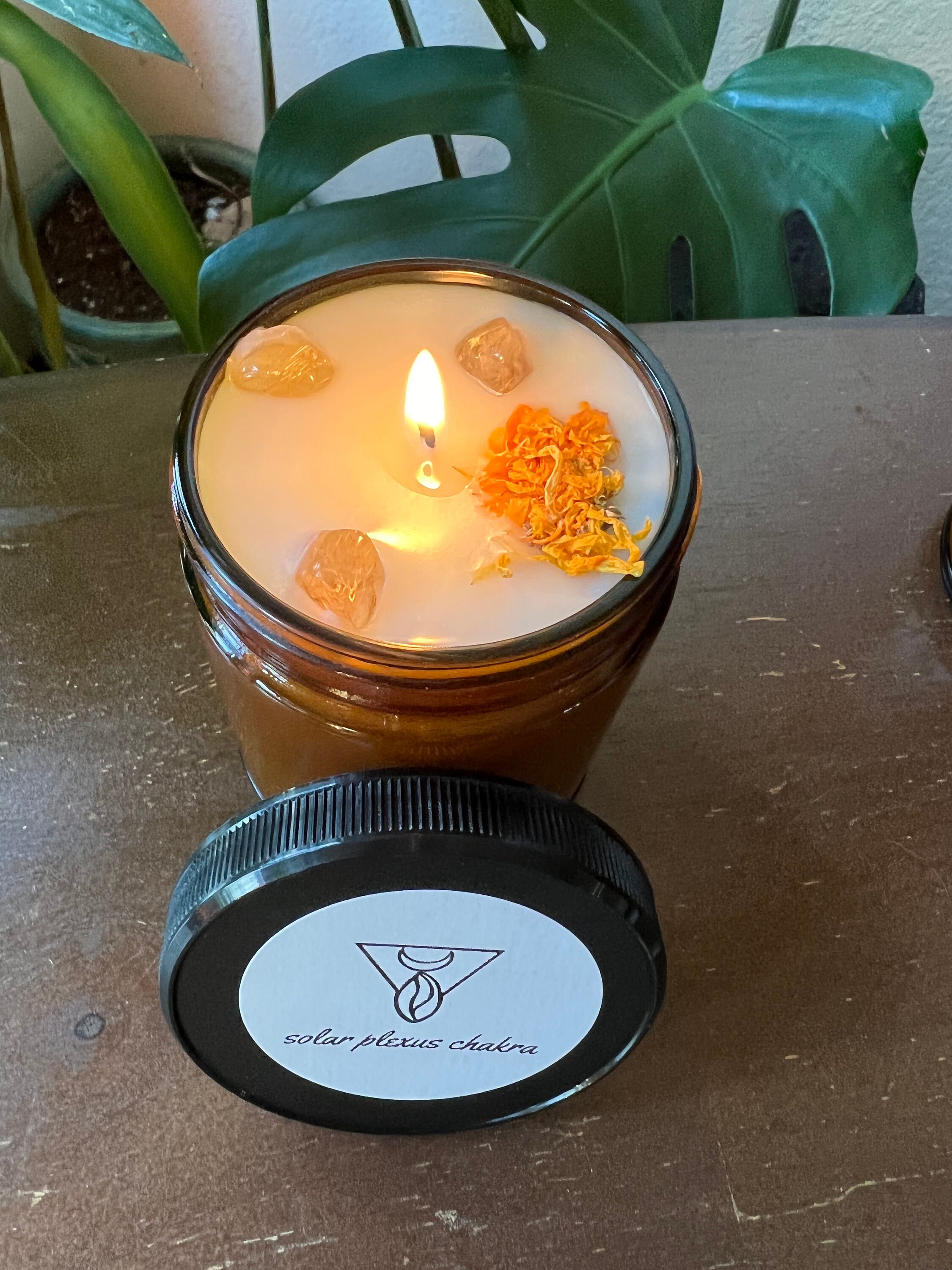 Solar Plexus Chakra Crystal Elixir Essential Oil Soy and Coconut Wax ...