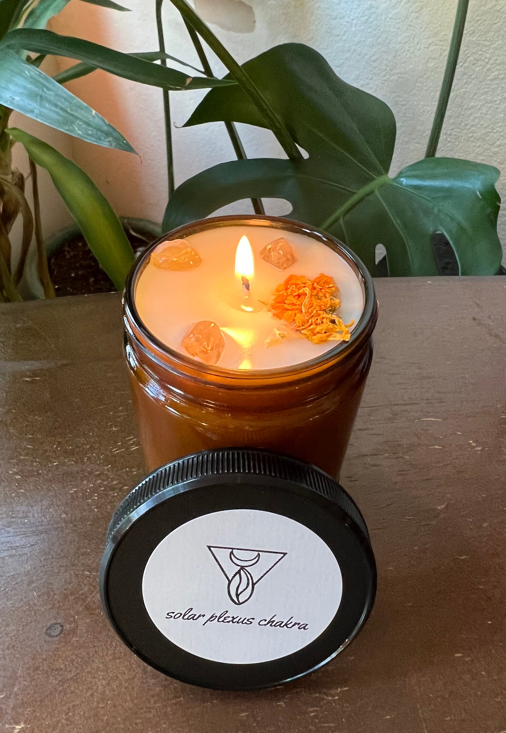 Solar Plexus Chakra Crystal Elixir Essential Oil Soy and Coconut Wax ...