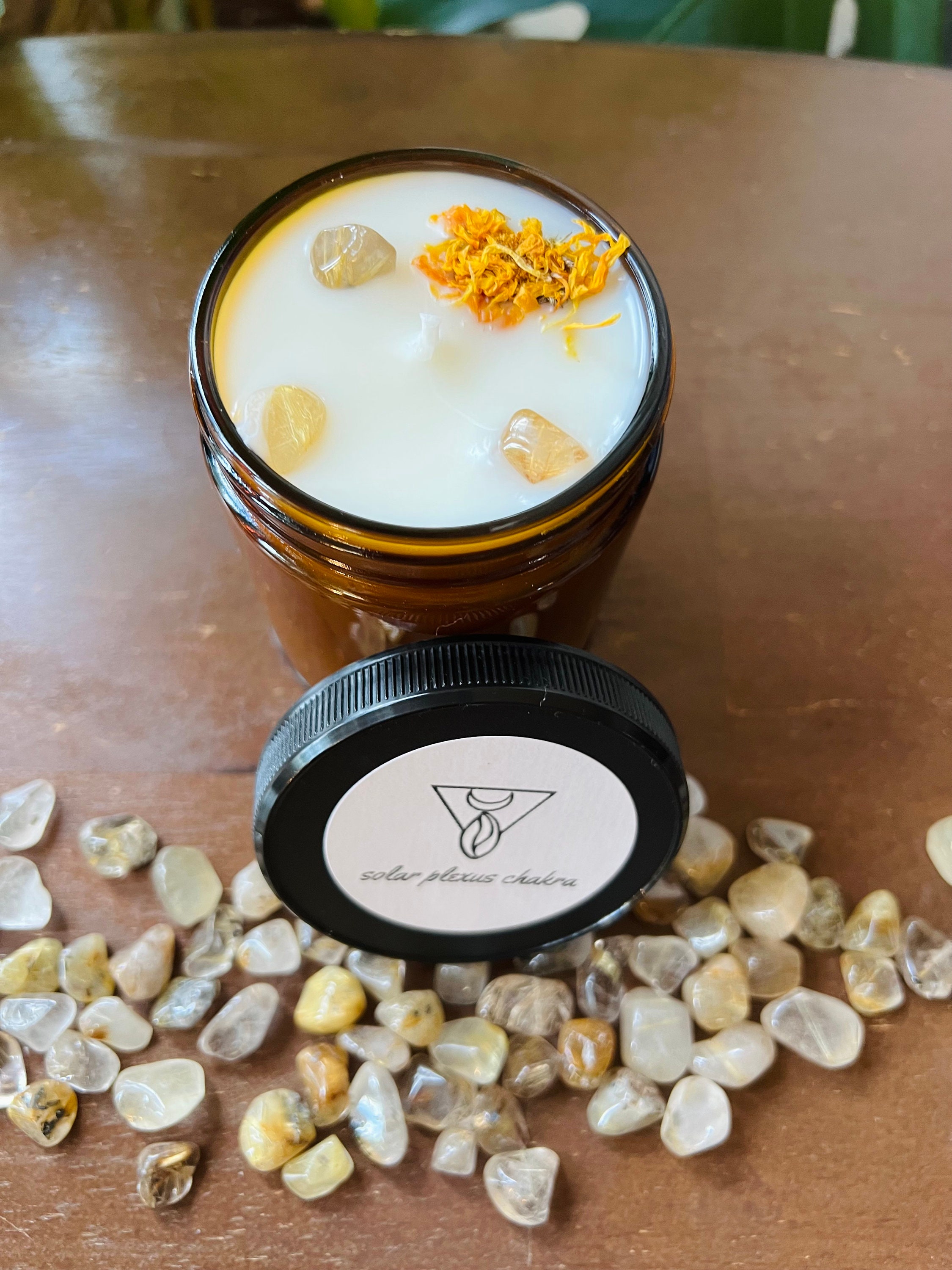 Solar Plexus Chakra Crystal Elixir Essential Oil Soy and Coconut Wax ...