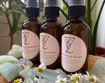 Flow Aromatherapie Kristal Elixir Spray met essentiële oliën van aquamarijn, kamille, neroli, jasmijn en vanille - Aura Spray