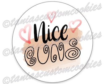 Etiquetas circulares imprimibles de 2" con forma de bollos, divertidas etiquetas para regalo de San Valentín, empaques para galletas