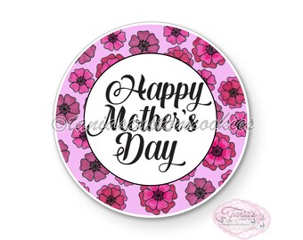Printable Mother's Day Floral Cookie Gift Tags