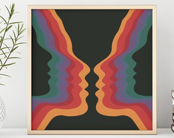 pic 70S Rainbow Art 70s art print etsy