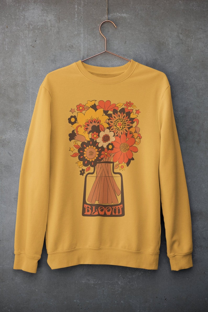 70s sweatshirt Boho Sweatshirt 70s shirt 70s Tshirt image 0