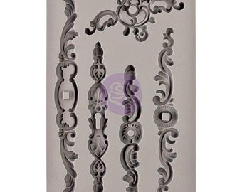 Louis Vintage Art Decor siliconen mal van Iron Orchid Prima, hars kleizeep, cakedecor voedselveilig, scrollwork swag meubels doe-het-zelfapplicaties