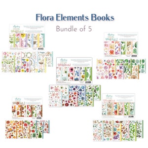 Lot de livres Flora Papiers Mintay, coupe floue, fleurs, verdure, plantes succulentes, éléments découpés pour cartes de scrapbooking, mini albums, kit éphémères