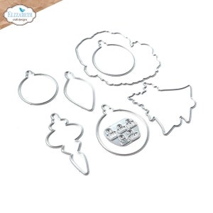 Metalen stansen kerstman van Elizabeth Craft Designs Christmas Art Journal Specials, boomversieringen stansset voor doe-het-zelfkaarten, papierkunst